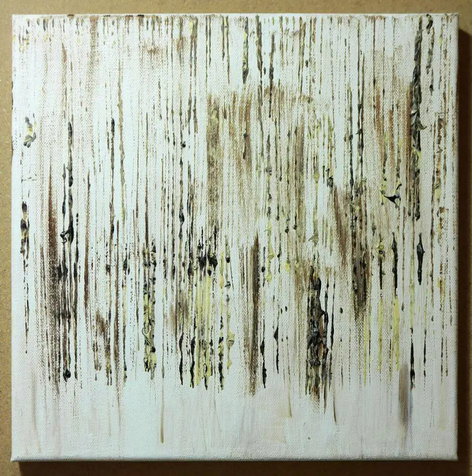 „Birken“, 30x30, Acryl, 2018 „Birken“, 30x30, Acryl, 2018