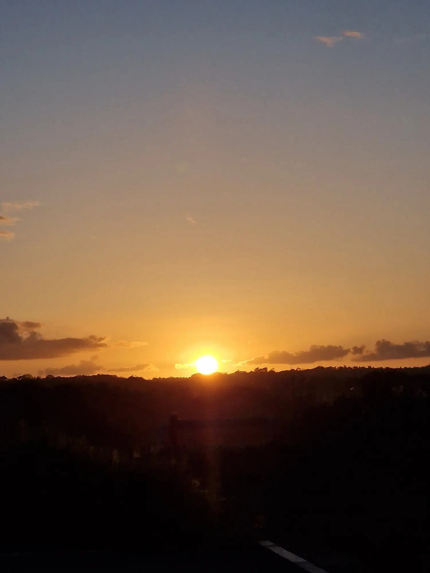 Sonnenuntergang von der Boule-Bahn